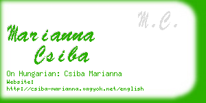 marianna csiba business card